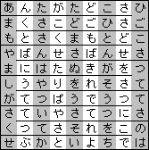「あんたがたどこさ」の歌詞を蛇行状に表した図