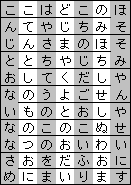 「とおりゃんせ」の歌詞を蛇行状に表した図